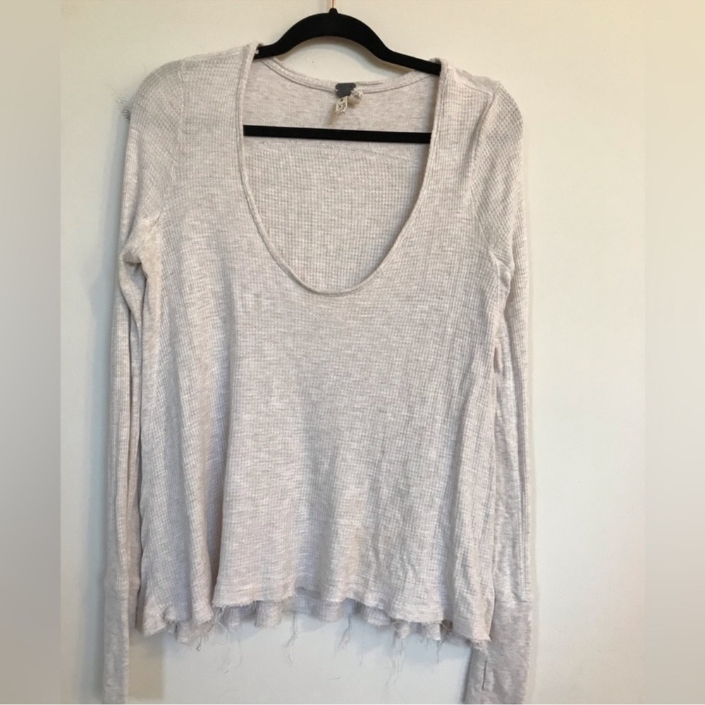 We The Free Cream Long Sleeve Blouse